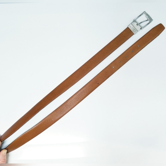 Ted Baker London Dark & Chestnut Brown Reversible Leather Belt 39 - Picture 12 of 16